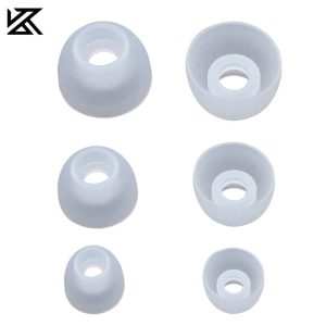 KZ  3Pair (6pcs) Silicone White Ear Tips Ear Pads Earbuds For In Earphone Headphones
