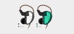 KZ-AS06 IEM Black Three-unit pure balanced armature earphone - front view