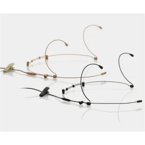 Dual ear hook microphone sub-miniature capsule 4-pin mini XLR beige