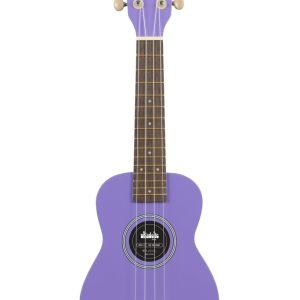 Soprano Ukulele Featuring Wooden Body, Board and Bridge - Includes Bag, Strings and Machine Heads Ultra Violet