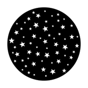 Metal Gobo - Stars B Size square Gobo - front view