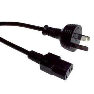 2M 3-Pin Plug To IEC Female Connector 10A