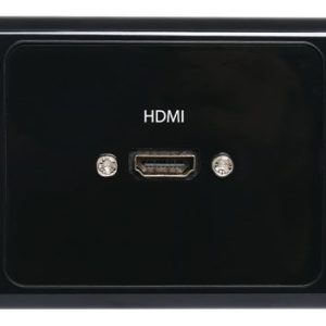 HDMI Single Black Wallplate Dual Cover With Flyleads