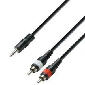 3.5 mm Jack stereo to 2 x RCA male 3 m