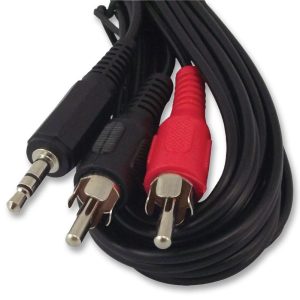 AV02560 LEAD, 3.5MM S JACK-2XM PHONO, 5M