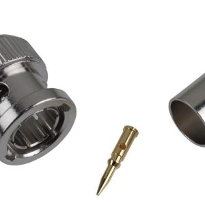 RG6 BNC PLUG, STRAIGHT, 75 OHM, CRIMP - front view