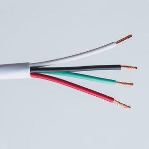 4 Core – 12 gauge (3.3mm)  Speaker Cable White