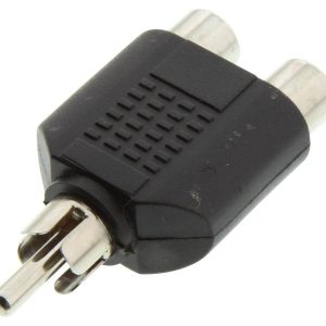 Y Adapter Phono Plug to 2