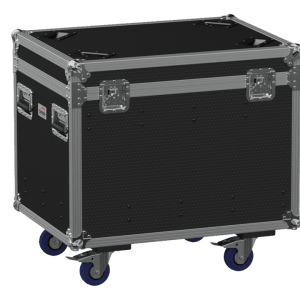Utility Flightcase with hinged cover and divider profile - Wheels included