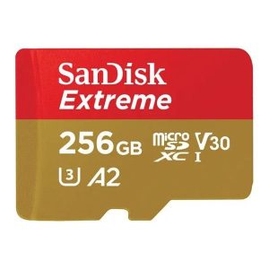 SanDisk 256GB Extreme UHS-I microSDXC Memory Card with SD Adapter