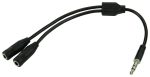 3.5mm Headphone Splitter Cable Lead Slim Plug