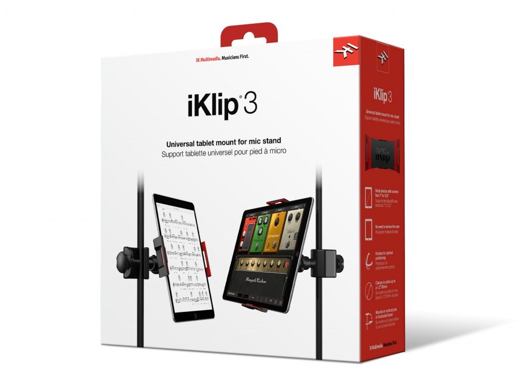 IK Multimedia iKlip 3 Universal Mic Stand Support for Tablets IP-IKLIP-3-IN