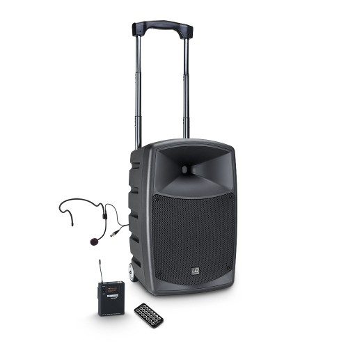 Roadbuddy Battery Powered Bluetooth Speaker with Mixer, Bodypack and Headset - front view