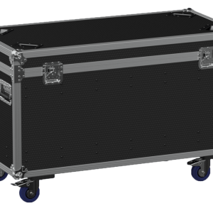 Utility Flightcase with hinge cover + divider profile - wheels included