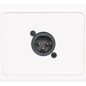 3 Pin XLR Horizontal Microphone Wallplate Dual Cove - front view
