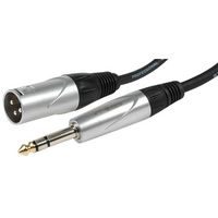 Male XLR to 6.5mm Jack Cable 450mm - front view