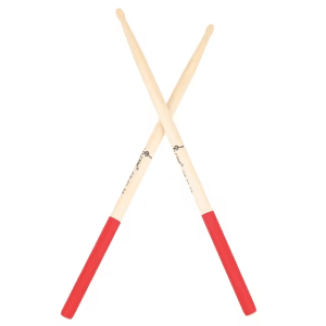 1 Pair 5A Maple Drumsticks Professional Red Grip