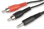 2m TS to RCA Mono Jack 3.5mm Cable Lead - front view