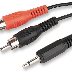2m TS to RCA Mono Jack 3.5mm Cable Lead - front view