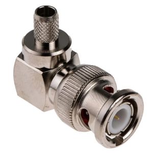 RG6 BNC PLUG, Right Angle, 75 OHM, CRIMP