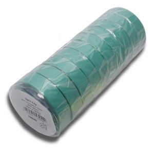 Nitto Insulation Tape 20m x 19mm - Green 10 Pack