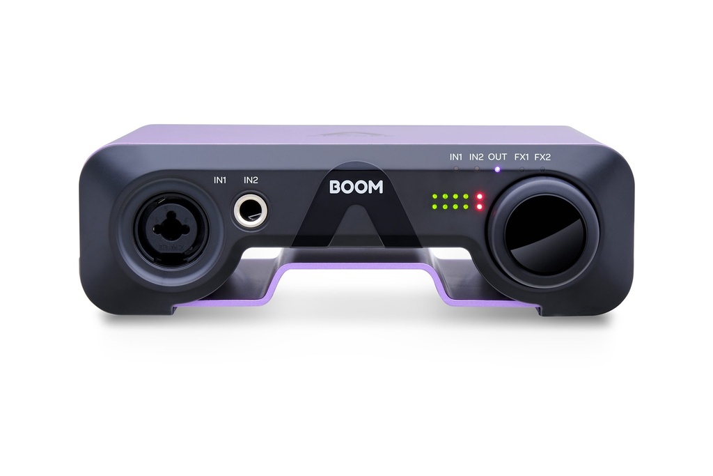 Apogee Electronics BOOM 2x2 Desktop USB Type-C Audio Interface with Built-In Hardware DSP FX - front view