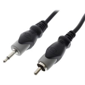 RCA to 3.5mm Mono Jack Cable 6ft 1.8m - front view
