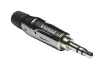 3.5mm TRS Gold Plated Cable Mount Connector - front view