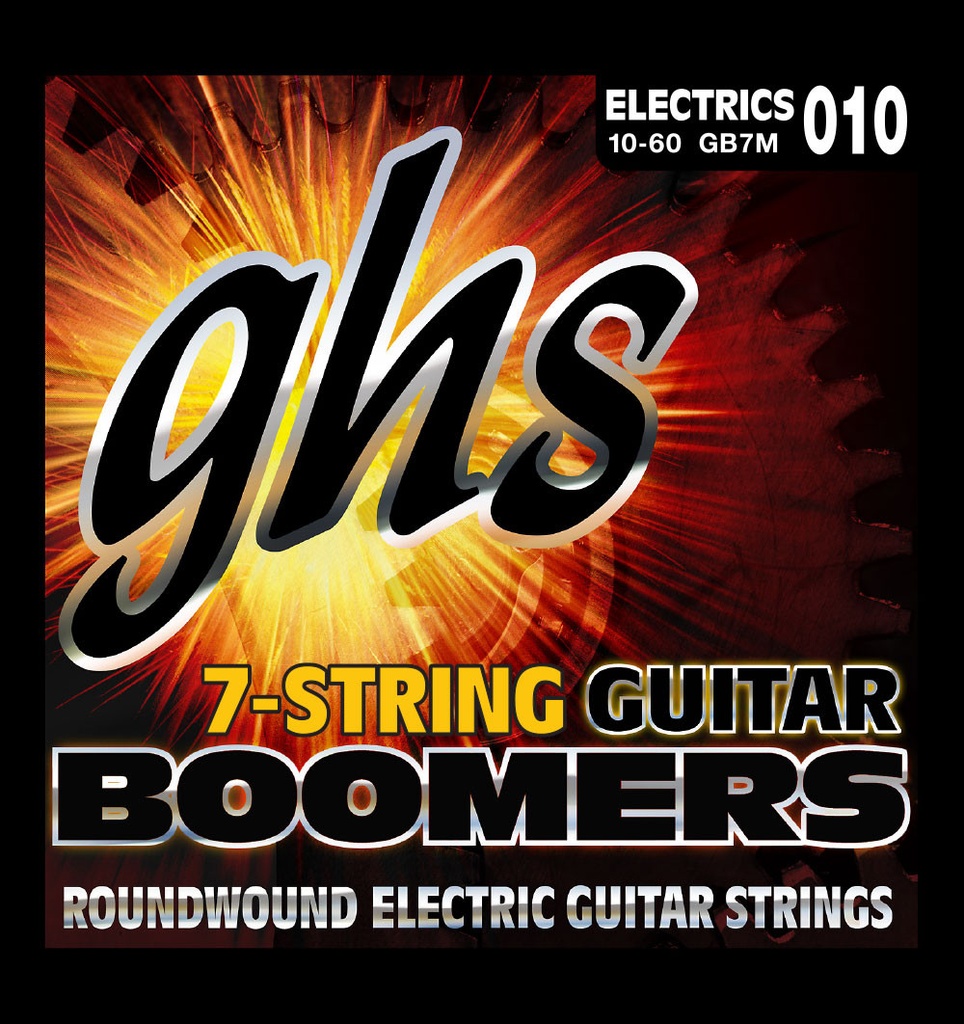 GHS Strings GHS-GB7M – Boomers 7-String Electric Guitar Strings (Medium)