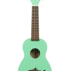 Makala Soprano Shark Ukulele - Surf Green - front view