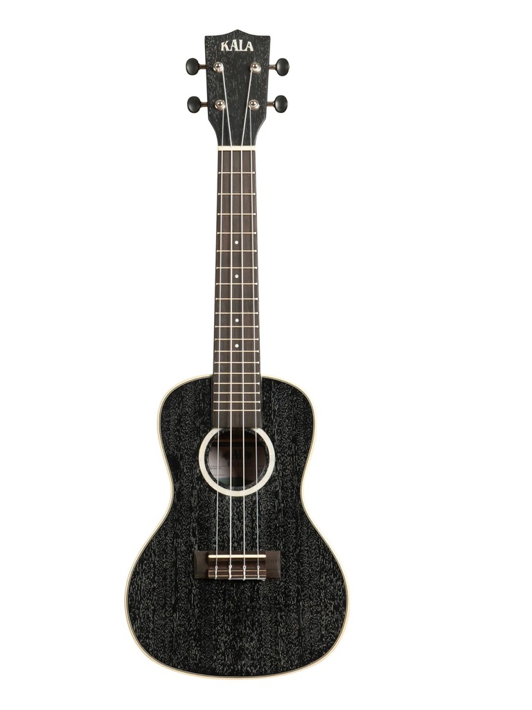 Kala All Solid Salt & Pepper Doghair Mahogany Concert Ukulele with Bag