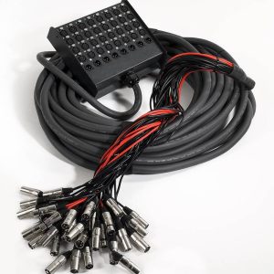 Maximum 32 send, 8 return multicore with Stage Box, 20 metres