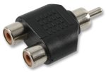 RCA to 2x RCA Adaptor Plug - front view