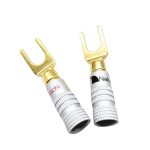 Gold plated Y U Shape Banana Plug - Each