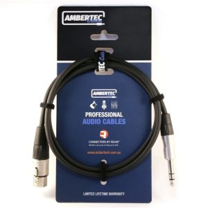 Microphone cable, 5m, REAN XLRF to 6.35mm TRS