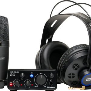 PreSonus AudioBox GO Creator Bundle - USB-C Interface, Mic, Headphones & Software - front view