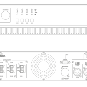 AUDAC Quad CHANNEL 100V Power AMP 4 X 240W - product photo