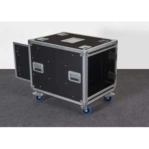 ShowCase -10RU Slam rack case on wheels - front view