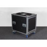 ShowCase -12RU Slam rack case on wheels - front view