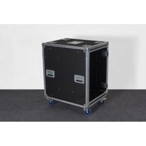 ShowCase -16RU Slam rack case on wheels - front view