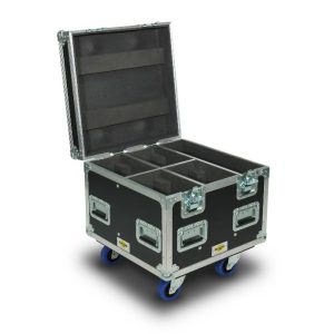 ShowCase - 4 UP flightcase for R1 Beam Wash and Intimidator 260 spot - front view