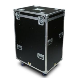 ShowCase - 4 x Ovation Profiles with zoom lens lift off lid roadcase - front view